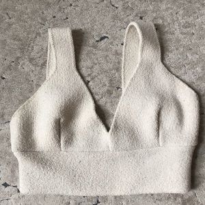 ZARA thick knit bralette top